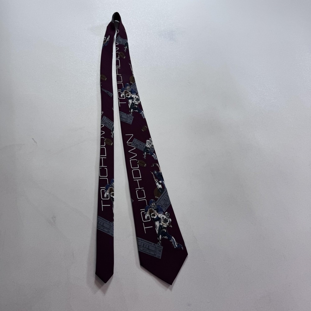 American‎ Sports Necktie Mens One Size Multicolor Touchdown Football Graphic
